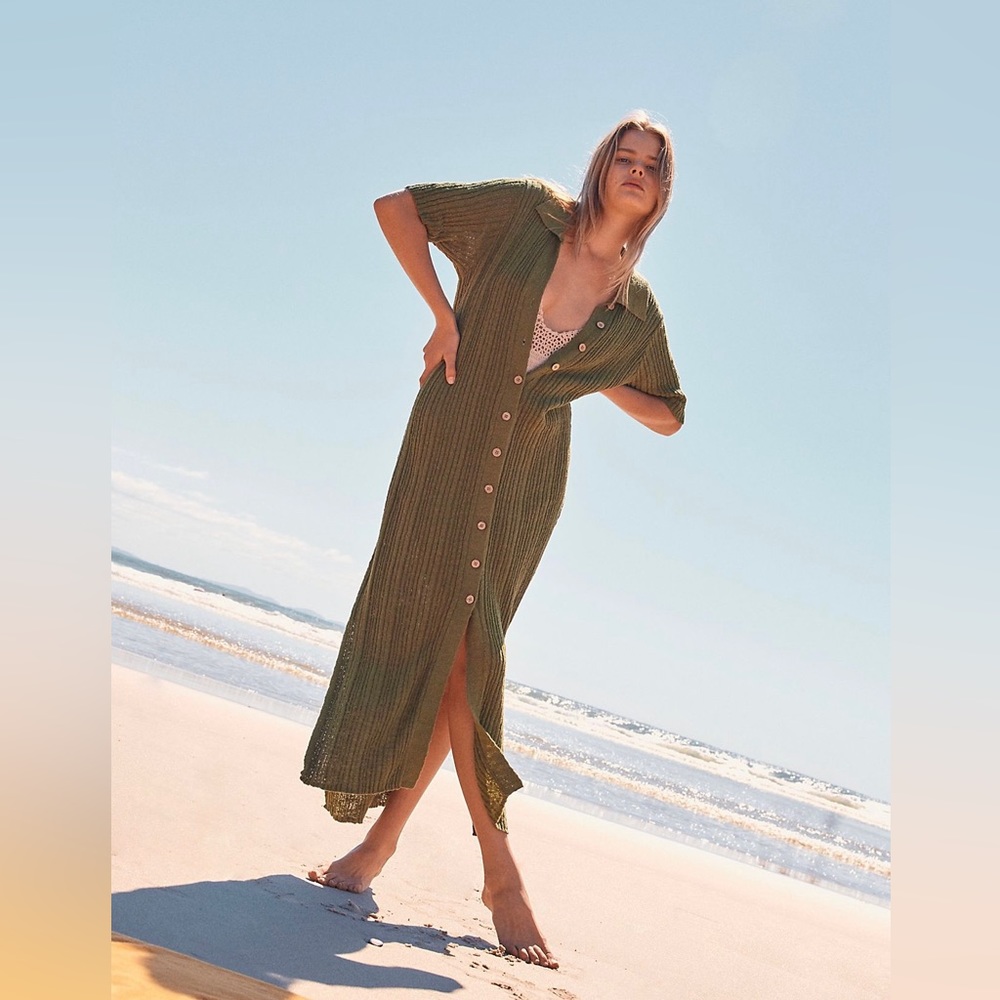 Free people riding waves sweater midi